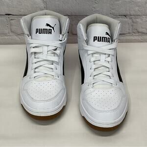 Puma Rebound LayUp High Top Sneakers 369573-24 Men's Size 9.5 White/Black Sports